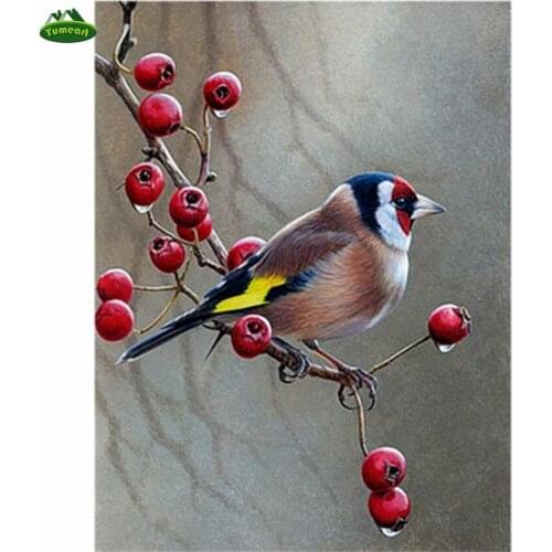 3D DIY Embroidery Cross Birds Animals on The Tree Branch Bird Stay At Tree Cross Stitch Diamond Painting Resin Crafts Home
