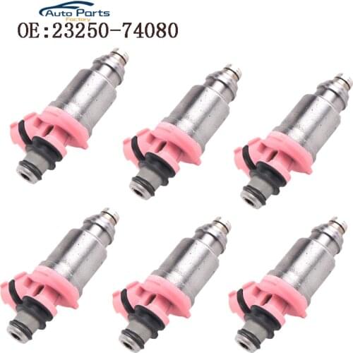 6 PCS New Fuel Injector Fit For Toyota 1992-97 Land Cruiser Lexus 96-98 LX450 23250-74080 2325074080