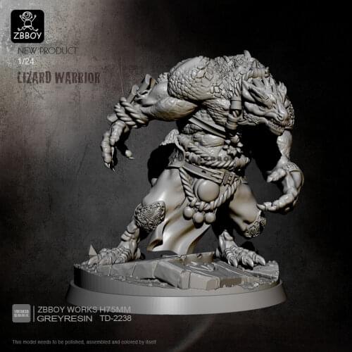 75mm Reisn Model Kits Lizard Warrior Self-assembled TD-2238