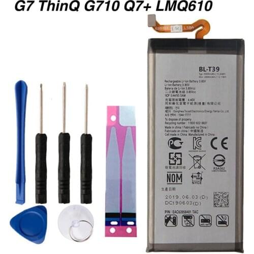 Original BL-T39 Phone Battery for LG G7 ThinQ G710 Q7+ LMQ610 3000mAh