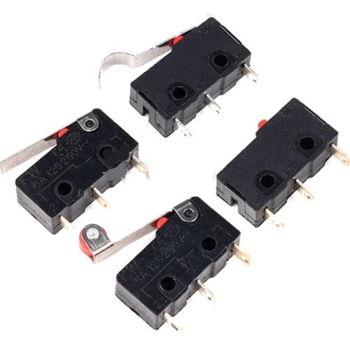Free shipping 10PCS 3pin All New Limit Switch N/O N/C 5A250VAC KW11-3Z Mini Micro Switch With Pulley
