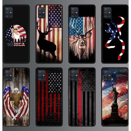 United States American Flag Phone Case for Samsung Galaxy A51 A71 A50 A21s A12 A31 A10 A20e A41 A70 A30 A11 A40 Silicone Cover