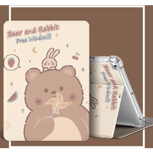 Ipad 2 3 4 Cartoon Leather PU Soft Back Case Cute Funny Cover Protective For iPad Pro 11 10.2 10.5 7.9 9.7 inch Mini 1 2 3 5