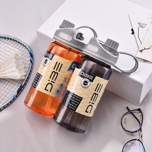 750ml Creative plastic my Water Bottle Sports&Outdoor Portable Handle Straw kettle Hidden Drink Cup rotatable straw bottle
