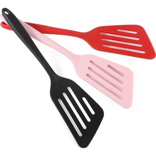 Justdolife Home Cooking Utensils Silicone Spatulas Beef Meat Egg Kitchen Scraper Wide Pizza Shovel Non-stick Turners