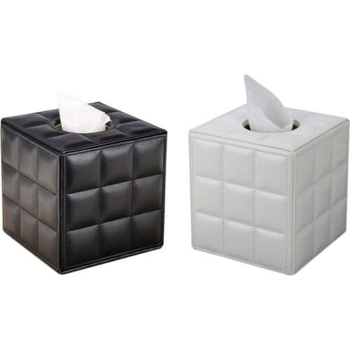 Tissue Box Square Paper Towel Holder Desktop Napkin Storage Container Kitchen Tissue Tray for Home Office