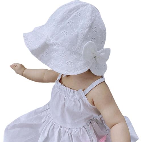 New Spring Summer Outdoor Baby Girls Hat Bowknot fisherman hat Baby Sun Hat Kids Sun Caps Toddler Sunscreen Cap