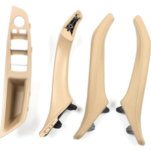 Left Hand Drive LHD For BMW 5 series F10 F11 Gray Beige Black Car Interior Inner Door Handle Panel Pull Trim Cover