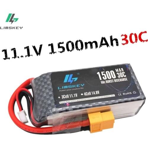 Limskey POWER 3S 11.1V 1500MAH 30C Remote control model aircraft battery manufacturers Lithium Polymer 2S Li-po 11.1 battery