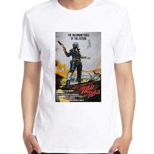 Mad Max Movie Poster Mel Gibson Breathable Printed Graphic Tee Harajuku Oversized t shirt Tops Streetwear Men Clothing