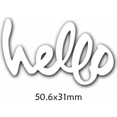Hello Words Metal Cutting Dies DIY Scrapbooking Embossing Paper Cards Making Crafts Supplies New 2019 Diecut