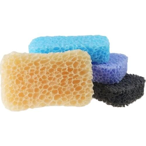 4Pc Washable Sponge Pads Natural Comfortable Exfoliating Scrubber Pad Skin Care Sponge Pad for Spa Shower Bathing