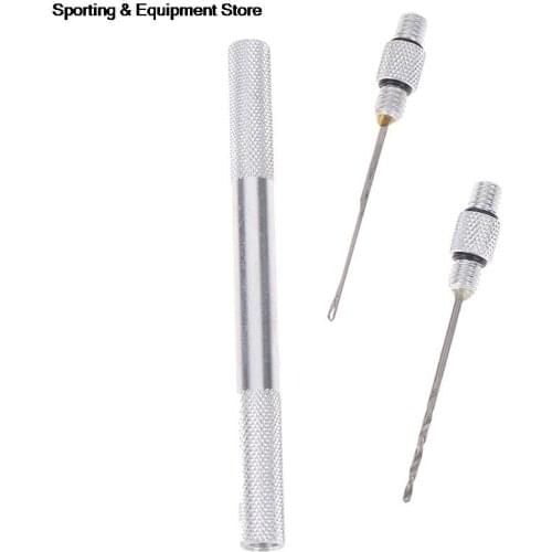 3-in-1 Carp Fishing Rigging Bait Drilling Needle Kit Tool Set Bait Drill Stringer Needle With Nonslip Aluminum Alloy Handle Bait