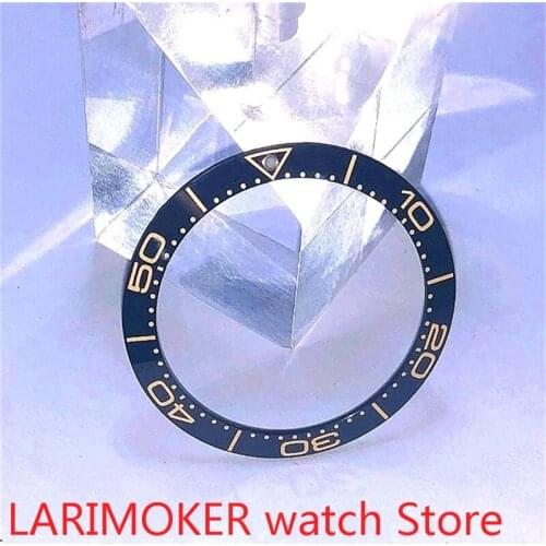 BLIGER brand new high-quality 38mm yellow rotating glass bezel, suitable for 40mm mens watch with automatic winding