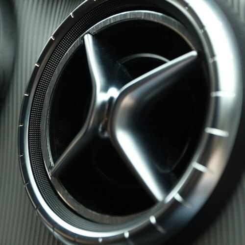 Aluminium Alloy Front Air Conditioning Outlet Ring Decoration Cover Trim 5Pcs For Mercedes Benz GLA CLA A B Class 2012-2018