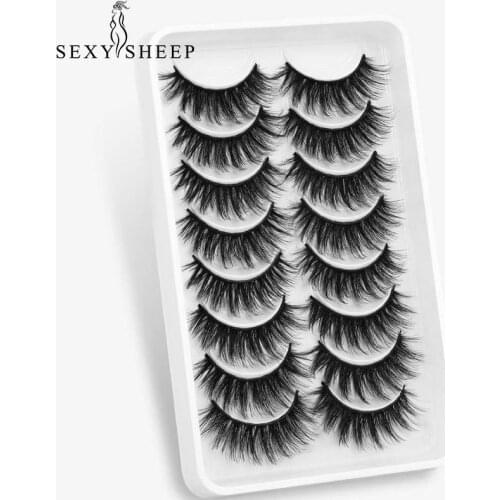 SEXYSHEEP 5/8 Pairs lashes Natural long 3D Faux Mink Eyelashes Thick HandMade Full Strip Lashes False lash Makeup
