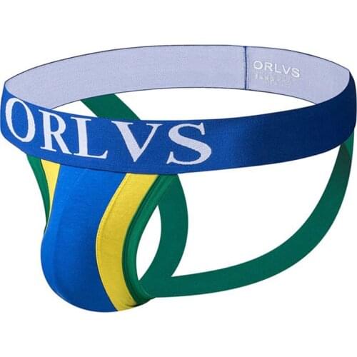 ORLVS G-strings Ass Freedom Design Underwaer Stripes Contrast Elastic Non Side Seam Restoring Force Moderation Thickness Shorts