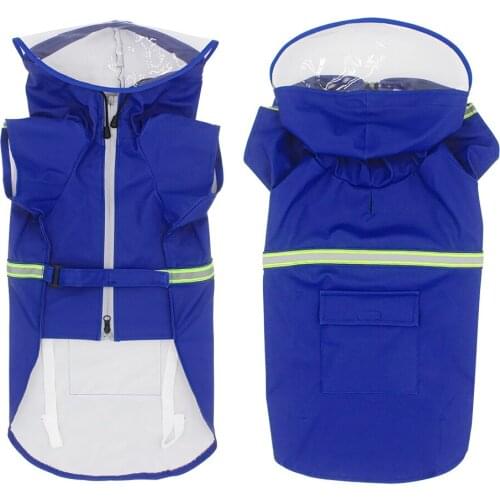 Reflective Tape Large Dogs Raincoat Dog Coat Pet Clothes Dog Raincoat Teddy Bear Big Dog Rain Coat XXl-XXXXXL