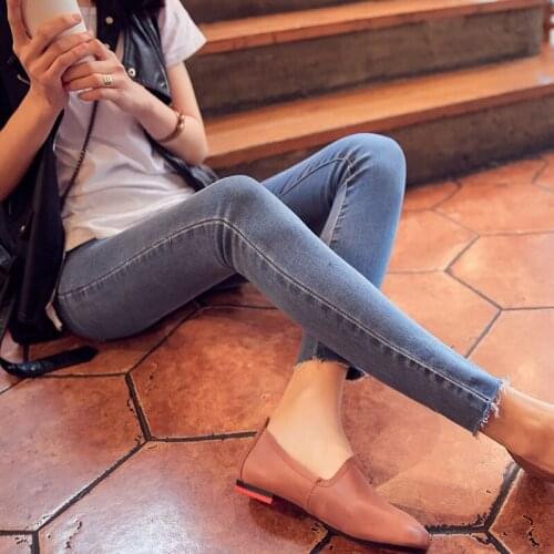 Maternity ankle skinny denim leggings pregancy blue jeans pants with pocket mother fashion casual home trousers clothings