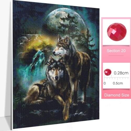 Wolf Needlework Painting Animal Picture Diamond Mosaic Home Decor Christmas gift