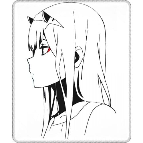 Zero Two Darling In The Franx Funny Mouse Pad Lockedge MousePad Natural Rubber Computer Keyboard Desk Pad