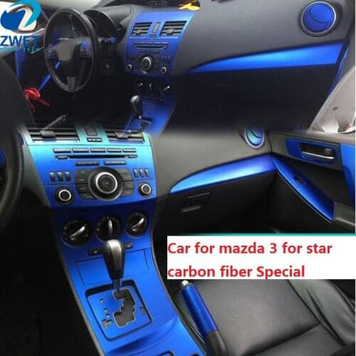 ZWET Car for star carbon fiber Special Stickers For Mazda 3 color black/Silver For Mazda 3 2006~2012
