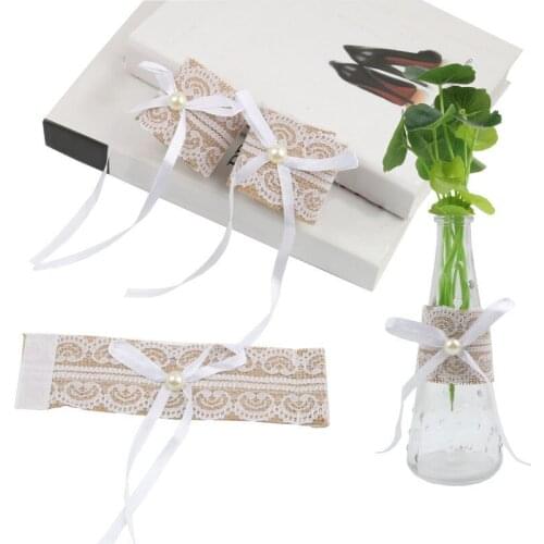 1/5pcs Lace Napkin Ring Jute Napkin Buckle Natural Table Chair Burlap Wedding Banquet Party Home Decoration Supplies