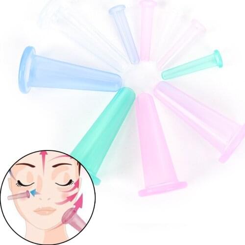 1Pcs Silicone Facial Massage Cups Vacuum Cupping Therapy Beauty Face Lifting Massager Chinese Face Massage Suction