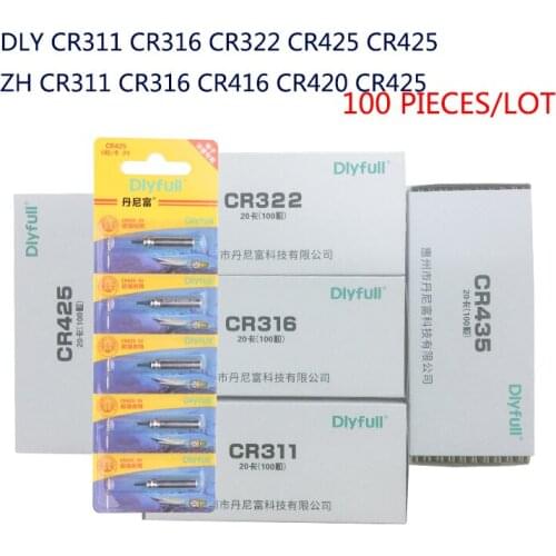 100pcs/lot DLY ZH CR311 CR316 CR322 CR416 CR420 CR425 CR435 Luminous Electric Fishing Floats Tools Lithium Pin Buoy Accessories