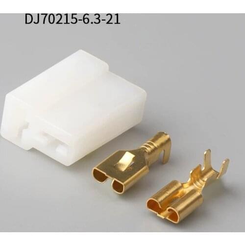 500PCS DJ70215-6.3-21 6.3mm 2Pin AMP Car Electrical Wire Connectors for Audi ,BMW,Honda,Toyota,NISSAN AND other models