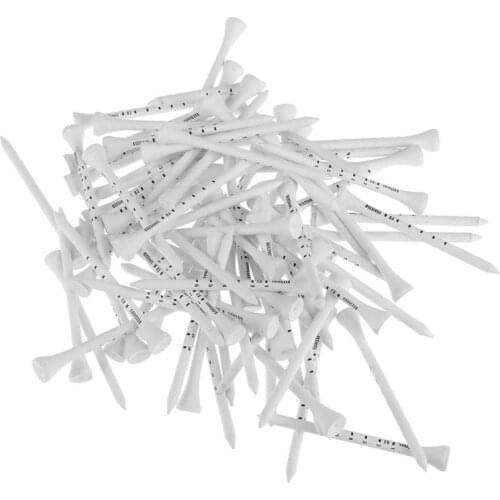 80Pcs/set 83mm Outdoor White Striped Digital Scale Golf Wooden Professional Golf Tees System Training Aids Golfer Accessory