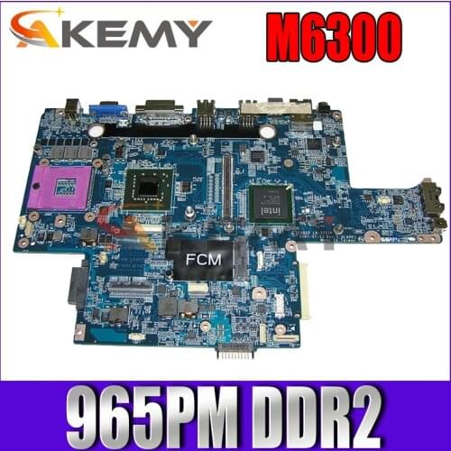 Akemy For Dell Precision M6300 Laptop Motherboard 965PM DDR2 Free CPU IAQ20 LA-3751P CN-0JM679 0JM679 JM679
