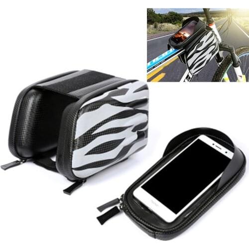 1 Piece Bicycle Bag Frame Front Top 6.5 inch Phone Case Touch Screen Waterproof Bags For Cycling MTB Bike Accessories