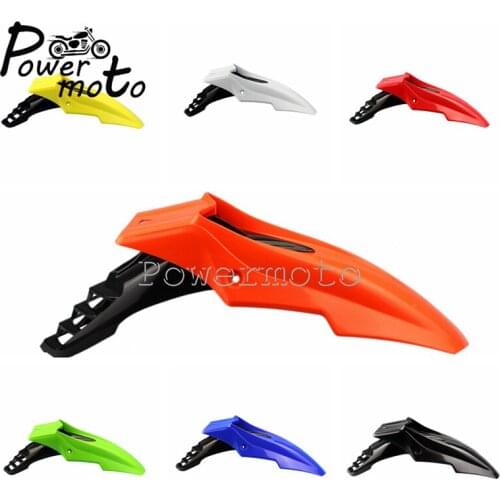 Black With White Universal Motocross Front Fender Mudguard Cover MX Enduro Supermoto Dirt Bike For DRZ KX YZ WR XR CRF RMZ