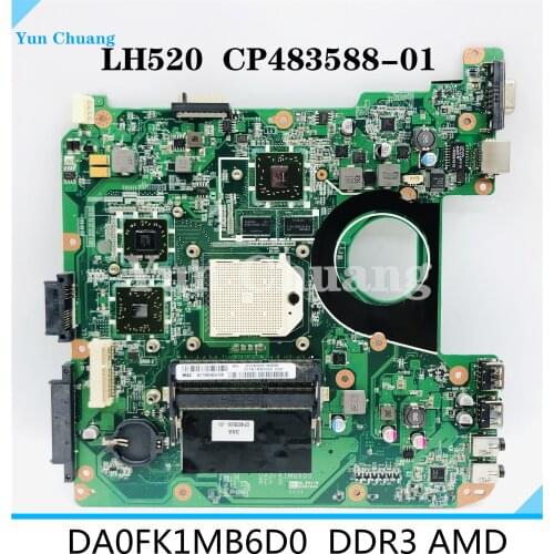 CP483588-01 DA0FK1MB6D0 Laptop motherboard for Fujitsu LIFEBOOK LH520 mainboard DDR3 AMD 100% test work
