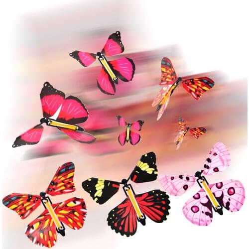 1PCS Childrens outdoor toys Fly DIY color butterfly Novelty child magic props Atmosphere creation Wholesale sale Free shipping