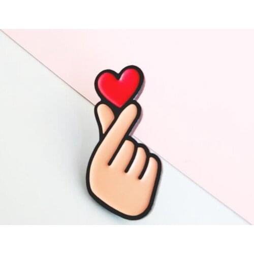 Heart Hands Enamel Pin