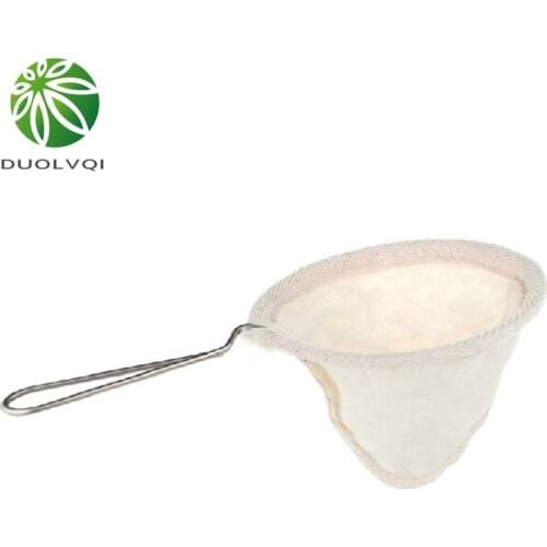 Duolvqi Flannel Cloth Coffee Tea Filter Bags With Stainless Steel Handle Coffee Filter Bag Practical Coffee Tools Reusable