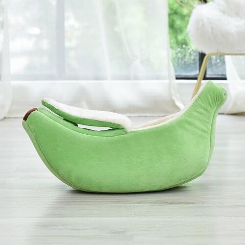 Long-haired Cat Kennel Pet Bed In Summer And Winter Mats Beds 45*18*13cm Round Washable Style Banana Universal For All Seasons