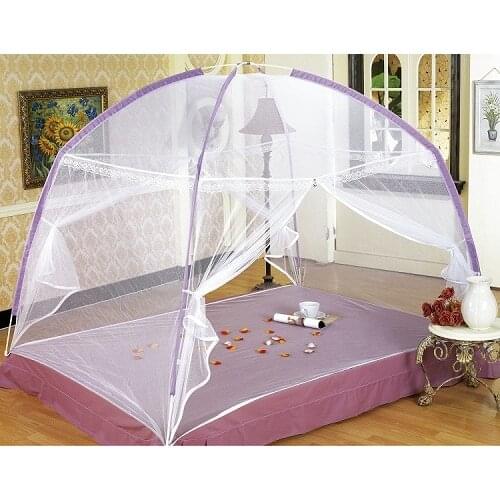 2015 New Fine Mesh Mosquito Net Mongolian Yurt Good Sleep Mosquito Nets For Double Bed Netting With Zipper Double Door