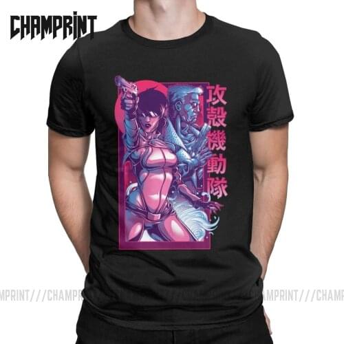 Major 85 Ghost In The Shell T-Shirt Men Section Motoko Arise Anime Batou Gits Cotton Tee Short Sleeve T Shirts Gift Idea Tops