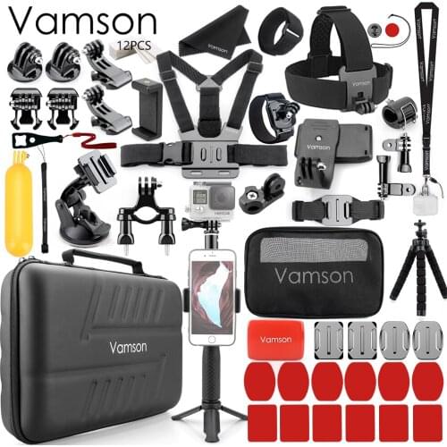 Vamson for Gopro for DJI OSMO Action Camera Accessories Kits for Go Pro Hero 7 6 5 Monopod Tripod for Xiaomi yi for Mijia VS83