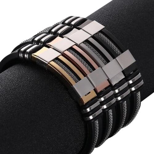 2021 New Fashion Bracelet Titanium Steel 4PCS Adjustable Wrist Bracelet Delicacy Simple Bracelet For Men