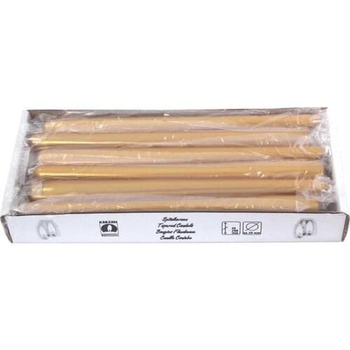 Euro Flora Dore Candlestick Candle Gold 12'li Package