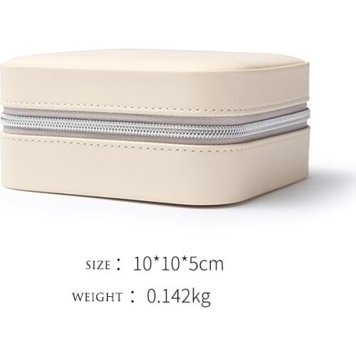 Portable pu leather case display custom jewelry travel bag