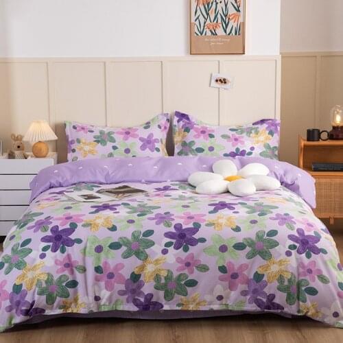 Bedding Set 4-Piece Printed Bed Linen Sets Euro 150x200 Quilt Covers Pillowcases Sheets 160x200 135x200 200x230 Fulll King size