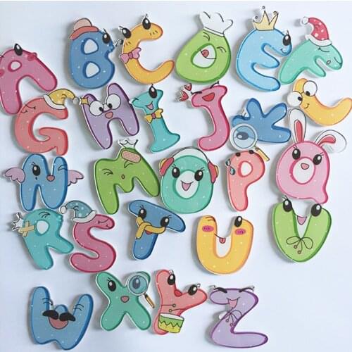 Early kids Learning Toys Educational Alphabet Spelling Teaching Aids 26 Letters Refrigerator Fridge Magnet Name Magnetic Sticker