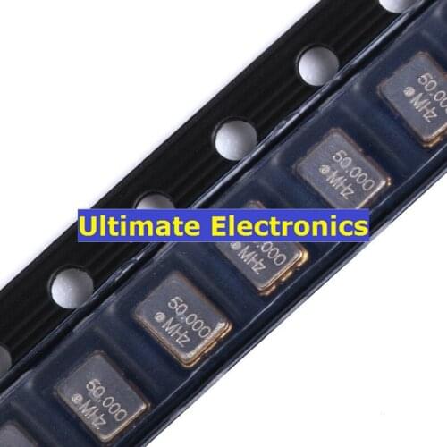 10pcs SMD Active Crystal 3225 50.000MHz 50mhz 50PPM 3.3V 3.2*2.5mm 4feet Resonator