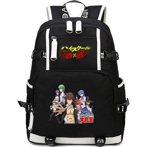 Anime High School DxD Backpack Mochila Schoolbag Bag Student book bag men women Travel bag canvas Rucksack