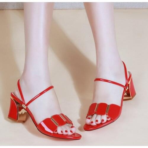 Womens Sandals Summer New Fashion Ladies Casual Slope with Metal One-word Buckle Beach Sandals sandals for women 2020